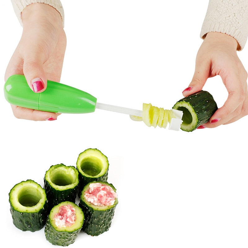 Vegetable Spiral Cutter Set with Corer and Drill - Unleash Your Culinary Creativity!