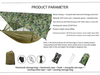 Double Camping Hammock with Mosquito Net: Your Cozy Outdoor Sanctuary!