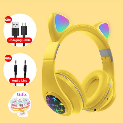 Purrfectly Wireless: Cat Ear Headphones with Bluetooth 5.0