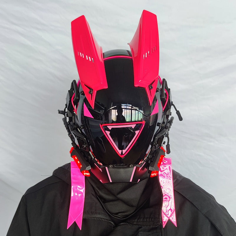 DroidGlow Nexus Visor - The Ultimate Cyber Festival Mask