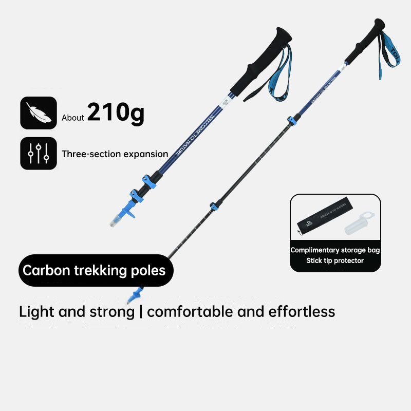 Pelliot Outdoor Camping Alpenstock - Ultimate Telescopic Walking Stick for Hiking Adventures