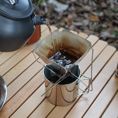 Portable Stainless Steel Coffee Drip Rack for Outdoor Camping