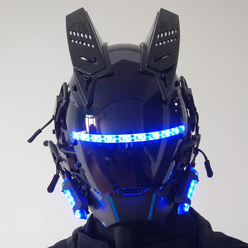 DroidGlow Nexus Visor - The Ultimate Cyber Festival Mask