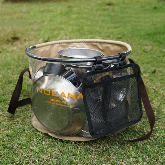 Nobana AquaFold Bucket Plus Mesh Side Bag Gift - Washing up on the go!