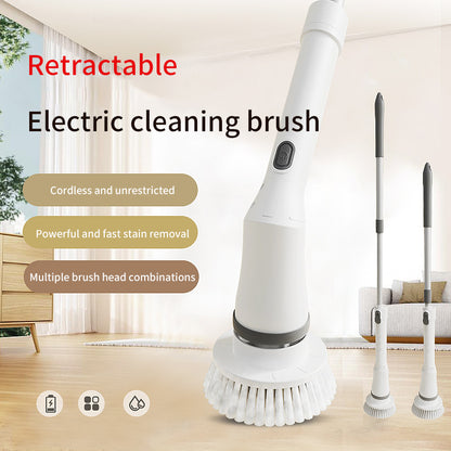 Wireless Long-Handle Electric Cleaning Brush - Power Up Your Cleaning Routine!