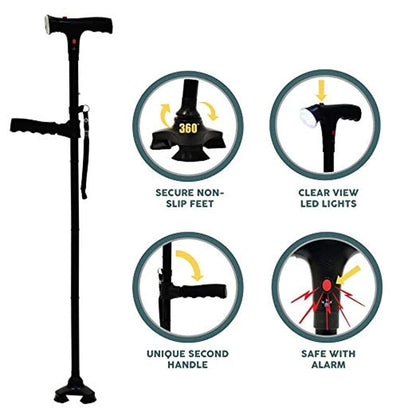 SecureWalk Telescopic Cane - Reliable Support for Everyday Mobility