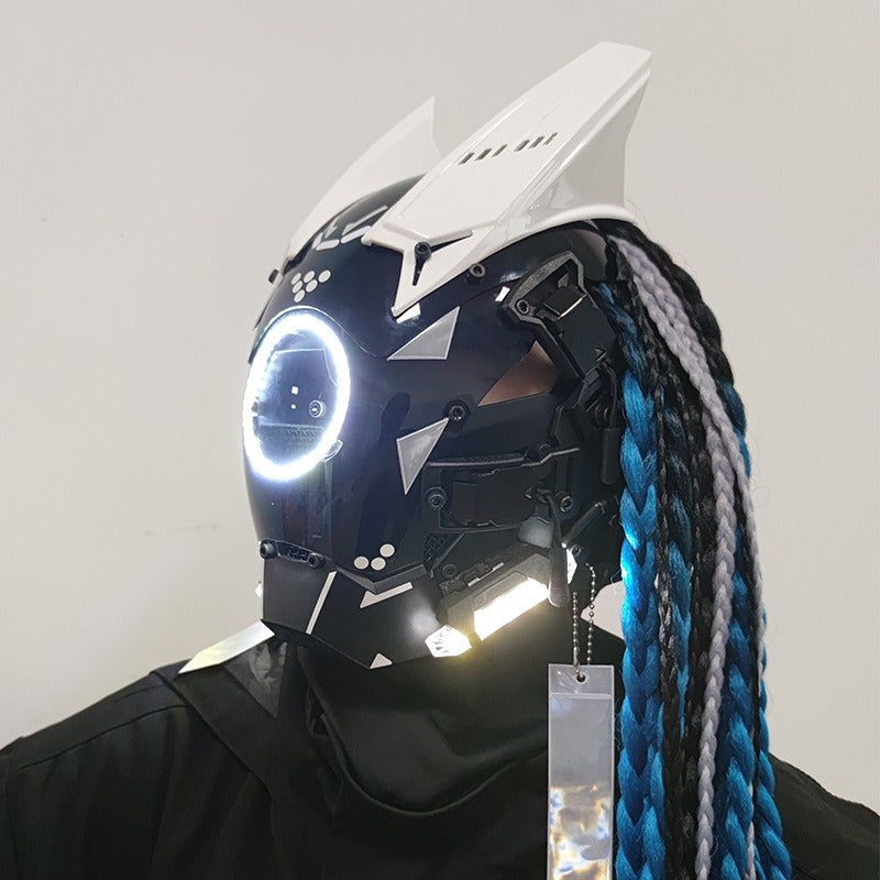 DroidGlow Nexus Visor - The Ultimate Cyber Festival Mask