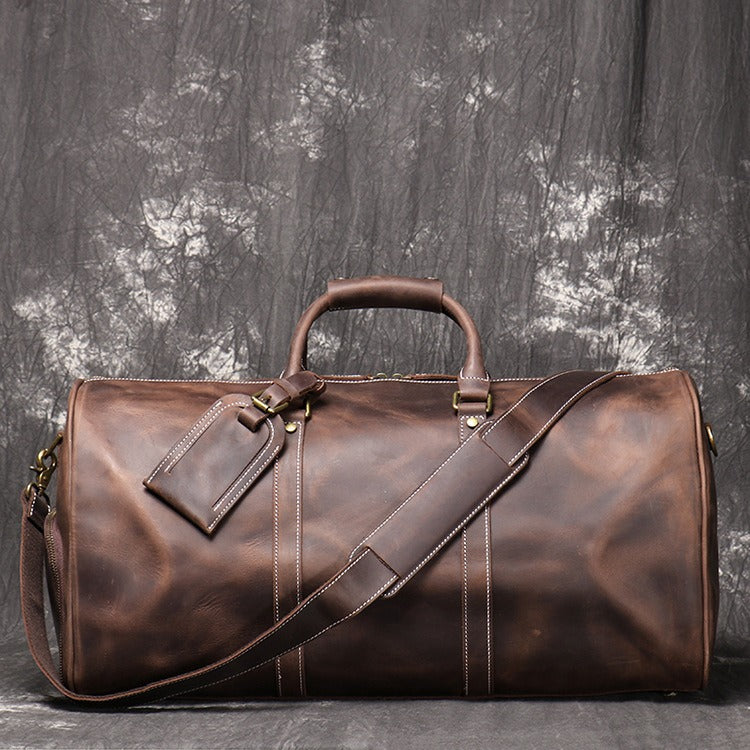 Retro Leather Travel Bag - Timeless Elegance for Modern Journeys