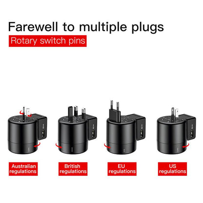 Baseus International Travel Adapter Whirl - Universal Convenience on the Go!