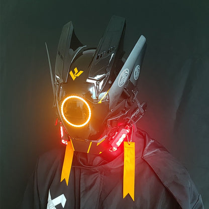 DroidGlow Nexus Visor - The Ultimate Cyber Festival Mask