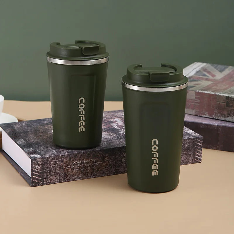 Coffee Cup! Stainless Steel Thermal Mug - Your Perfect Companion for Hot and Cold Drinks