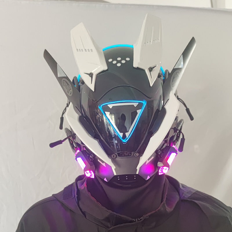 DroidGlow Nexus Visor - The Ultimate Cyber Festival Mask