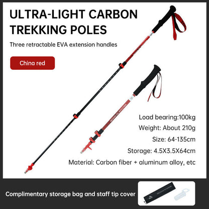 Pelliot Outdoor Camping Alpenstock - Ultimate Telescopic Walking Stick for Hiking Adventures