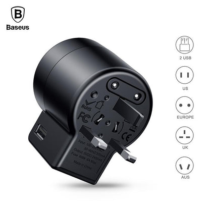 Baseus International Travel Adapter Whirl - Universal Convenience on the Go!