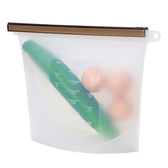 Reusable Silicone Vacuum Seal Food Fresh Bag - Keep Your Food Fresh and Safe