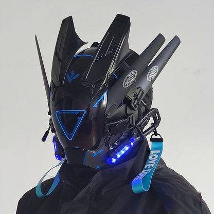 DroidGlow Nexus Visor - The Ultimate Cyber Festival Mask