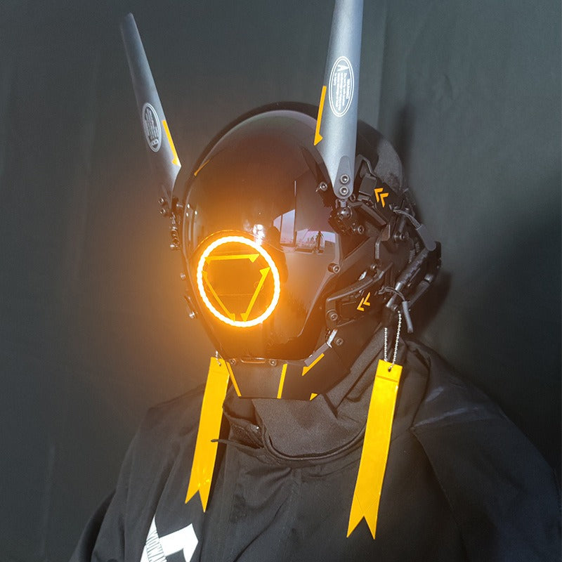 DroidGlow Nexus Visor - The Ultimate Cyber Festival Mask