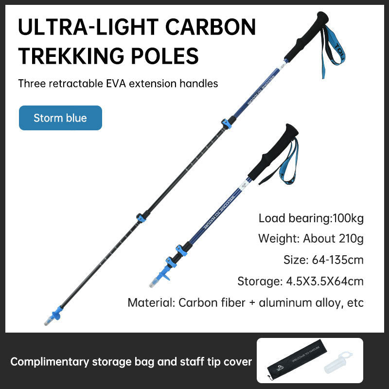 Pelliot Outdoor Camping Alpenstock - Ultimate Telescopic Walking Stick for Hiking Adventures