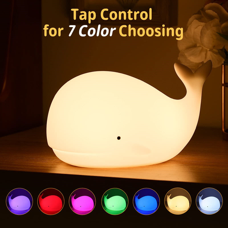 Whale Of The Night: Colorful LED Silicone Light Adventure!