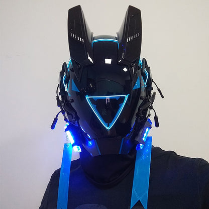 DroidGlow Nexus Visor - The Ultimate Cyber Festival Mask