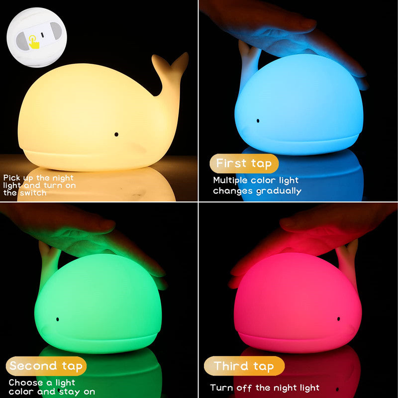 Whale Of The Night: Colorful LED Silicone Light Adventure!