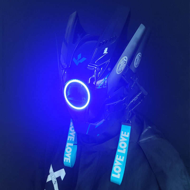 DroidGlow Nexus Visor - The Ultimate Cyber Festival Mask