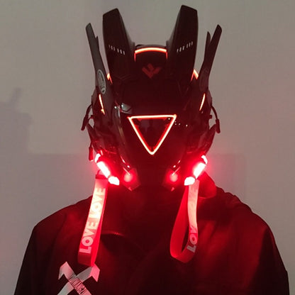 DroidGlow Nexus Visor - The Ultimate Cyber Festival Mask