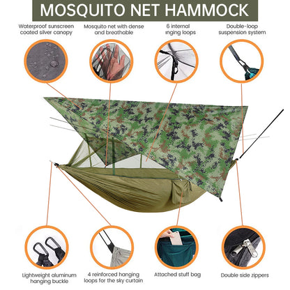 Double Camping Hammock with Mosquito Net: Your Cozy Outdoor Sanctuary!