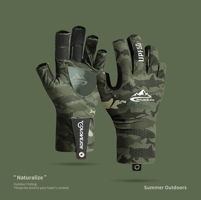 CoolBreeze: Breathable Half-Finger Sunscreen Fishing Gloves