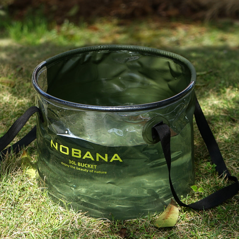 Nobana AquaFold Bucket Plus Mesh Side Bag Gift - Washing up on the go!