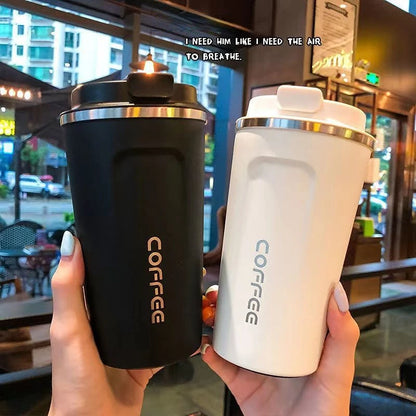 Coffee Cup! Stainless Steel Thermal Mug - Your Perfect Companion for Hot and Cold Drinks