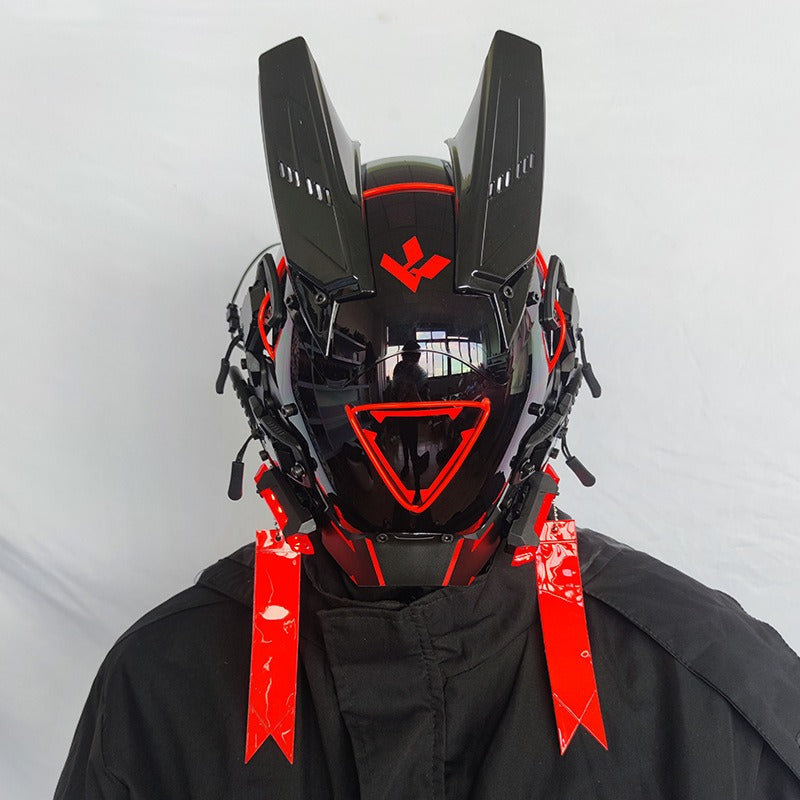 DroidGlow Nexus Visor - The Ultimate Cyber Festival Mask