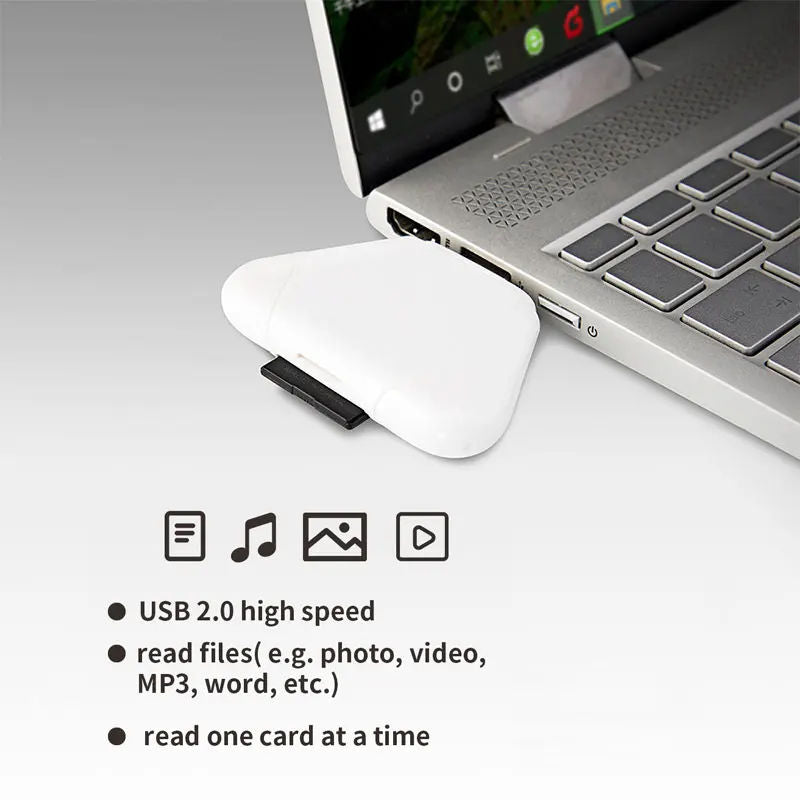 Tri-Connect Universal Memory Card Reader - Type-C, USB and Lightning port for Apple