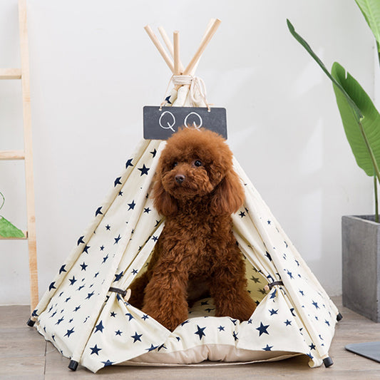 Cozy Teepee Bed for Cats and Dogs