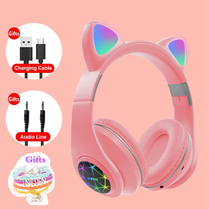 Purrfectly Wireless: Cat Ear Headphones with Bluetooth 5.0