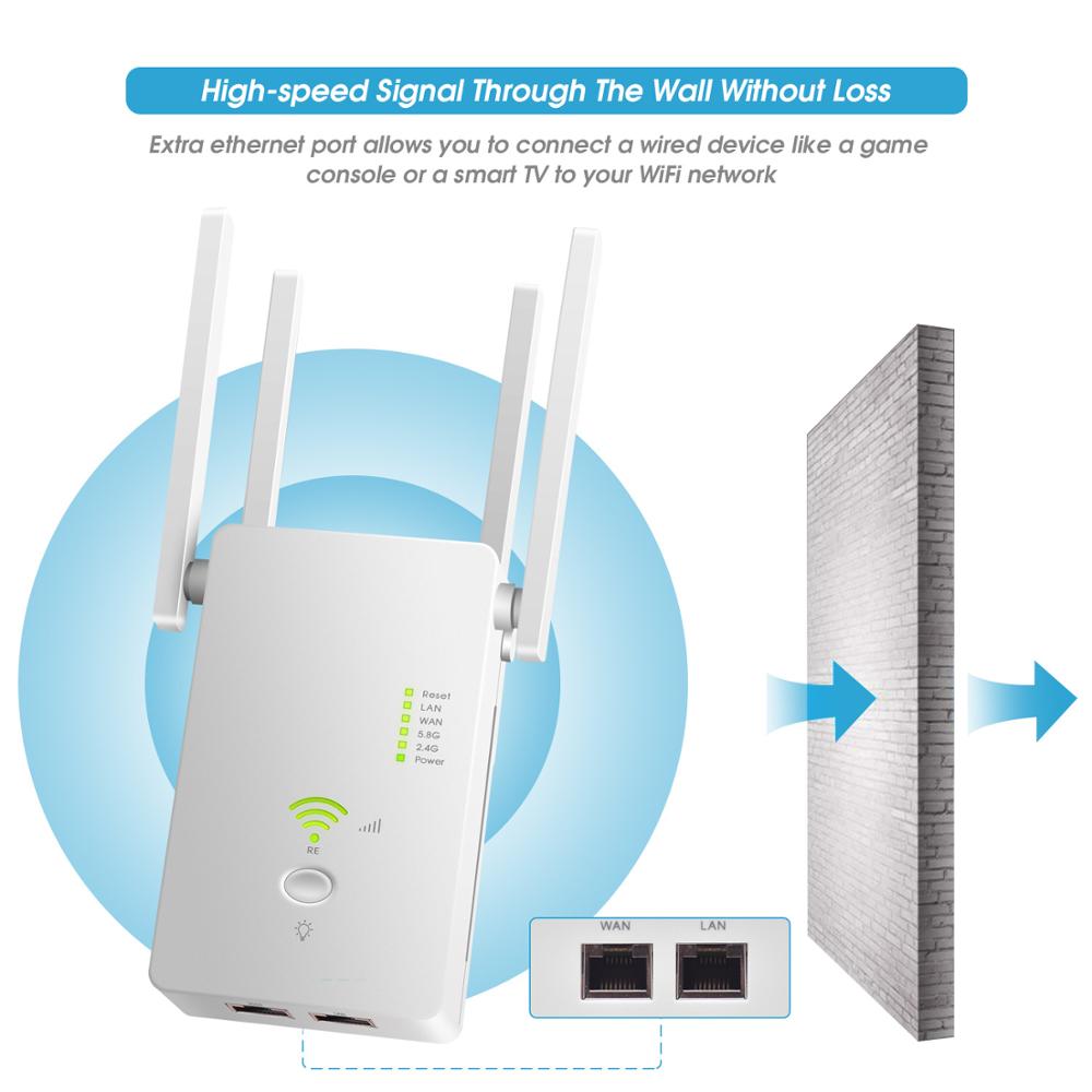 WiFi Repeater BoostMaster 1200Mbps 5G: Your Signal Amplifier