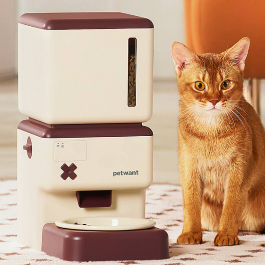 PetWant Retro Pet Feeder - Vintage Charm, Modern Convenience!
