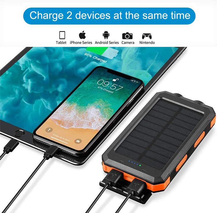 Explorer’s Beacon PowerBank 20000mah - Your Adventure-Ready Solar Lifeline!