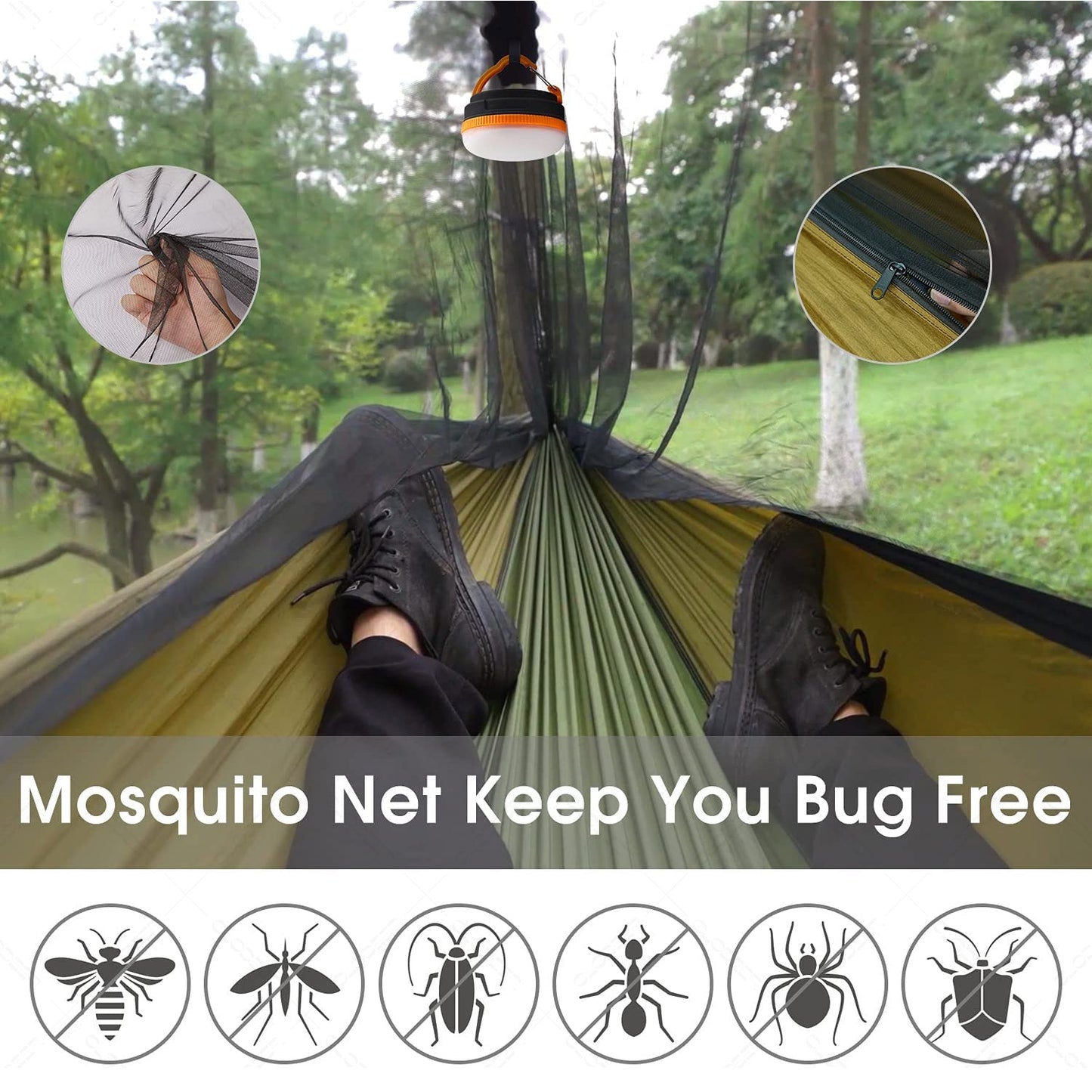 Double Camping Hammock with Mosquito Net: Your Cozy Outdoor Sanctuary!