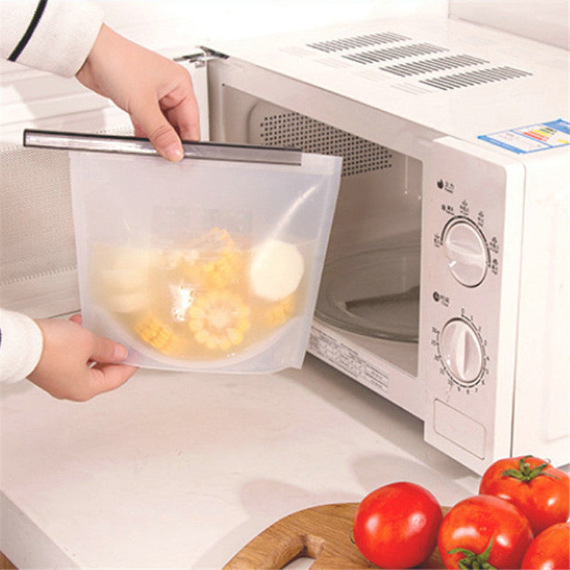 Reusable Silicone Vacuum Seal Food Fresh Bag - Keep Your Food Fresh and Safe