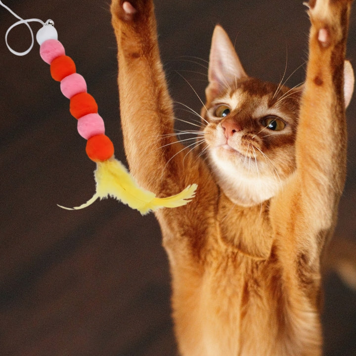 Kitty Katcher - Kitten Cat Toy Funny Fishing Wand With Bell