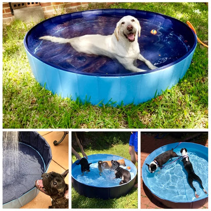 Foldable Pet Bath Pool - Portable and Durable Pool for Outdoor Fun and Bathing for Pets and Kids