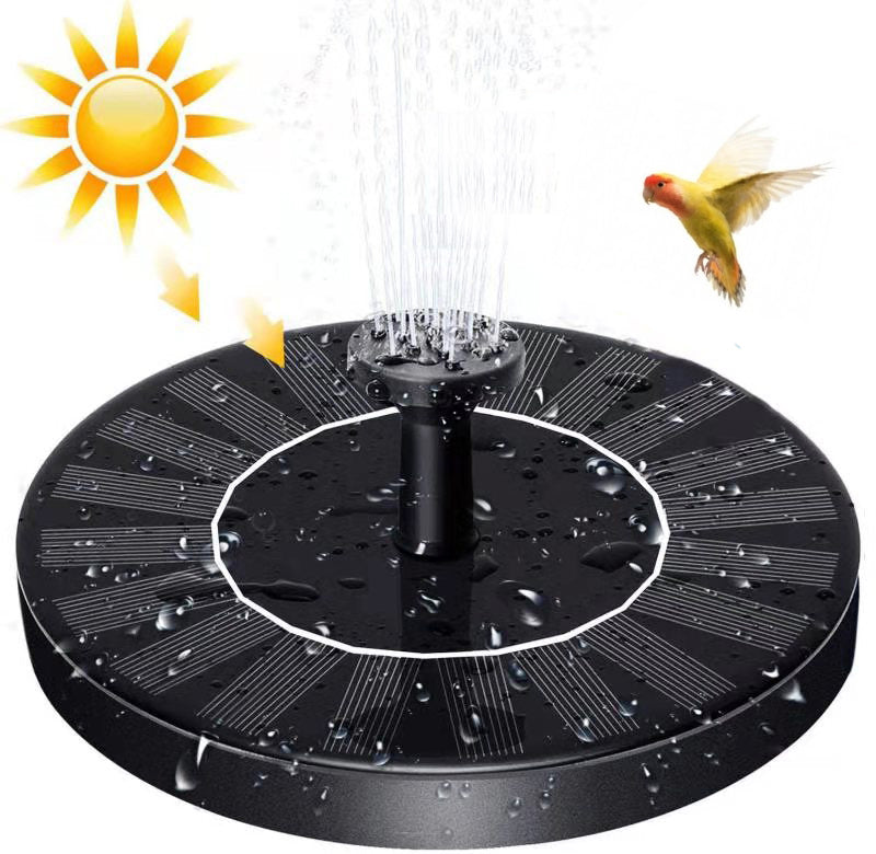 Solar-Powered Floating Fountain with LED Lights for Outdoor Pools and Bird Baths