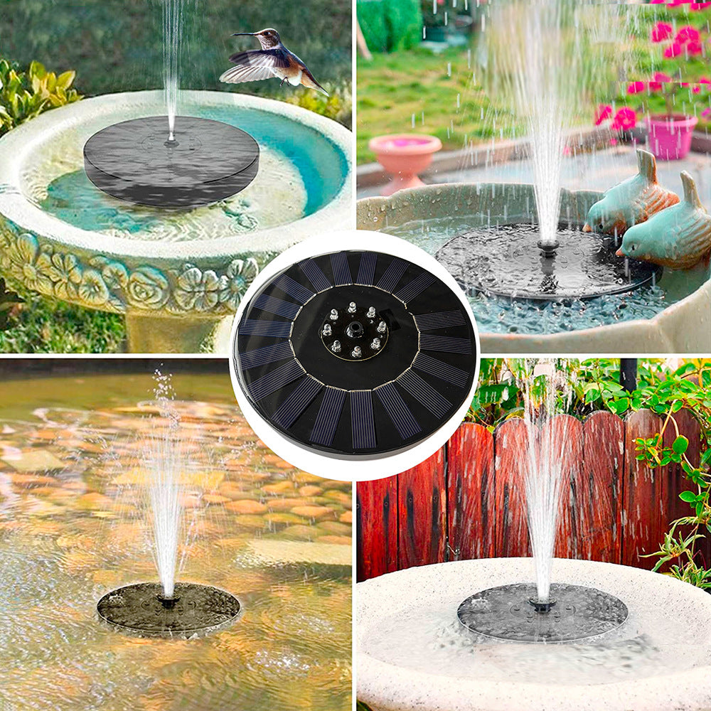 Solar-Powered Floating Fountain with LED Lights for Outdoor Pools and Bird Baths