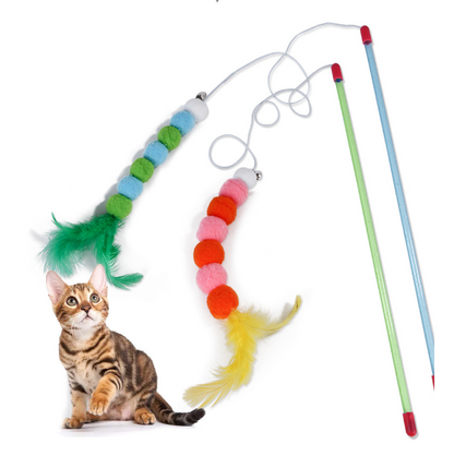 Kitty Katcher - Kitten Cat Toy Funny Fishing Wand With Bell