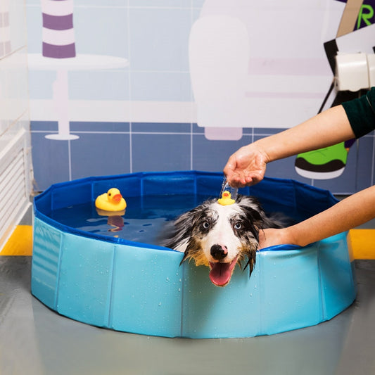 Foldable Pet Bath Pool - Portable and Durable Pool for Outdoor Fun and Bathing for Pets and Kids