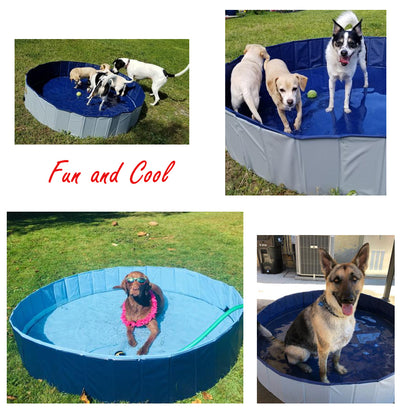 Foldable Pet Bath Pool - Portable and Durable Pool for Outdoor Fun and Bathing for Pets and Kids